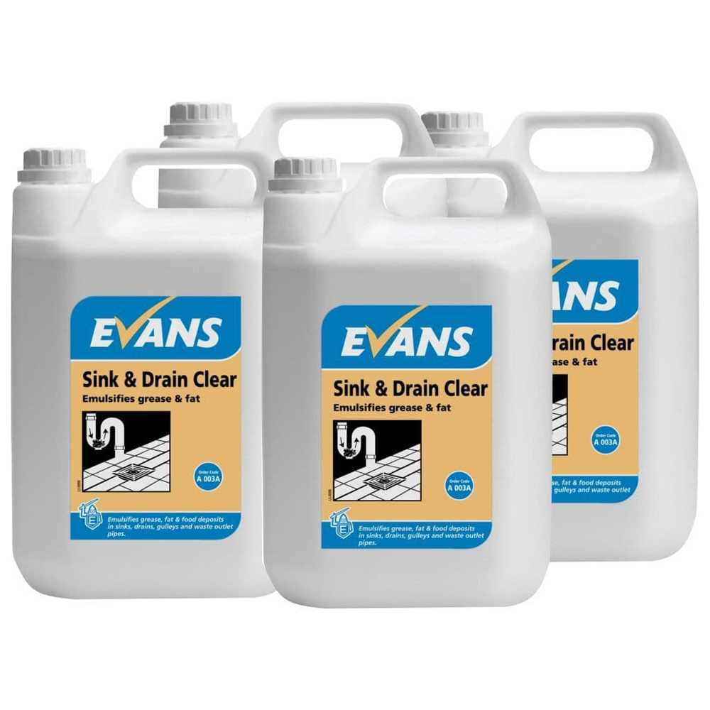 Evans Vanodine Sink & Drain Clear - Grease & Fat Emulsifier